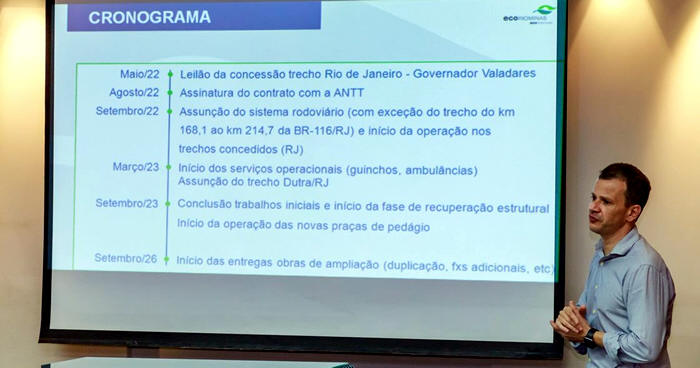 Diretor superintende da nova Concessionária responsável pela Rio-Teresópolis, a EcoRioMinas, Luiz Carlos Salvador - Foto: AsCom PMT