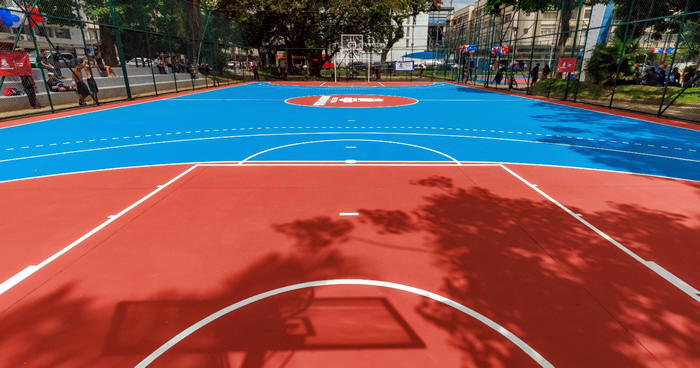Quadras esportivas da Praça Olímpica, no Centro de Teresópolis - Foto: Divulgação