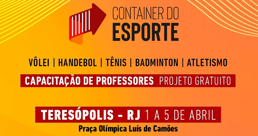 Teresópolis vai receber as atividades do 'Container do Esporte' - imagem: Divulgação